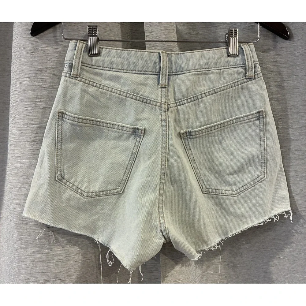 Wild Fable Women's Highest Rise Cut-Off Jean‎ Short Front Size 00 Granny Square